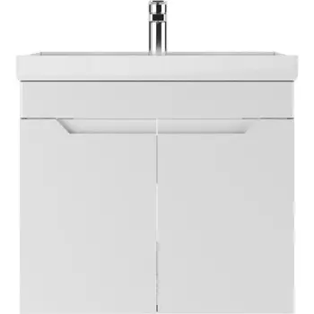 Тумба подвесная «Домино» Optima, под раковину Classica 60, без ящика, 590445500 мм, цвет белый