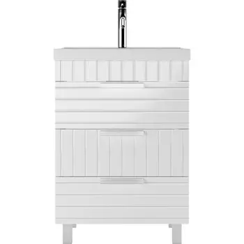 Тумба «Домино» Topaz, под раковину Bazis 60, с 3 ящиками, 590443820 мм, цвет белый