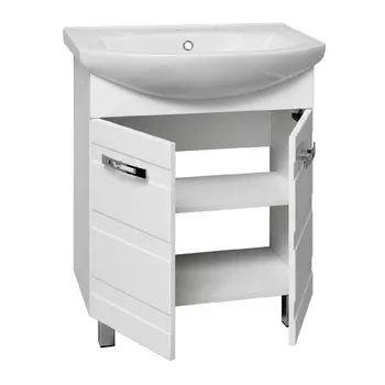 Тумба для ванной комнаты "Турин 65" с раковиной "Элеганс 65" 44 х 65 х 80 см