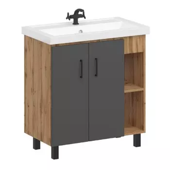 Тумба Домино Craft с раковиной Фостер 80, без ящика