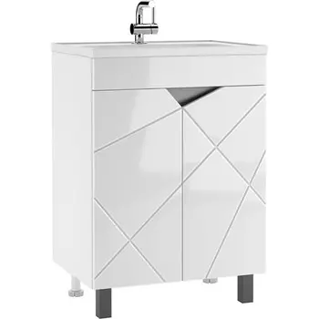 Тумба «Домино» Vector, под раковину Absolute 60, без ящика, 594447819 мм, цвет белый