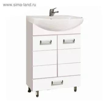 Тумба «Флора 60 Т» 1 ящик, с раковиной Como 60