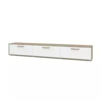 Тумба Флорида 3-х створчатая, 2382х360х350 Серый дуб/белый