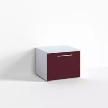 Тумба Г-Т-2-1, 600х520х470 мм, белый структ, бордо