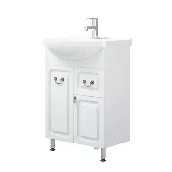 Тумба "Элегия Ретро 60 Z1"Бронза с раковиной "ЭЛЕГИЯ 60" Rosa