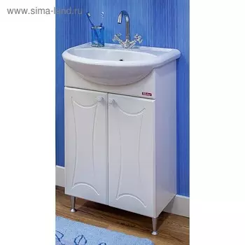 Тумба «Карина 55», с раковиной «Уют 55»