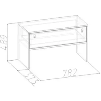 Тумба «Комфорт 18», 782 × 373 × 489 мм, цвет дуб сонома