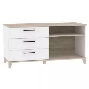 Тумба – комод Aurelio 5, 3 ящика, 1200455607 мм, цвет белый/блеквуд сатиновый