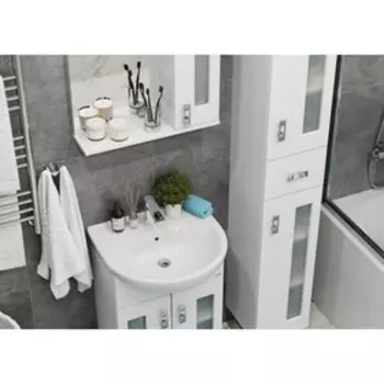 Тумба КРИСТАЛЛ 55.18 с раковиной Эрика-55 45,2 х 55 х 83 см