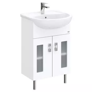 Тумба КРИСТАЛЛ 55.18 с раковиной Эрика-55 45,2 х 55 х 83 см