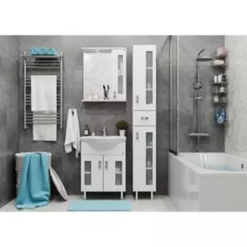 Тумба КРИСТАЛЛ 60.18 с раковиной Байкал-60 47 х 60,5 х 83 см