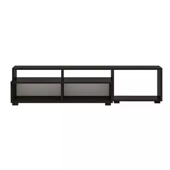 Тумба «Квартал», 1648492388 мм, 2 ящика с нишей, цвет ЛДСП дуб венге / МДФ белый глянец