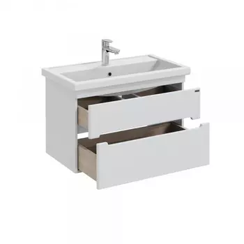 Тумба "Лондон-80" 2 ящика, подвесная с раковиной "Фостер 80"