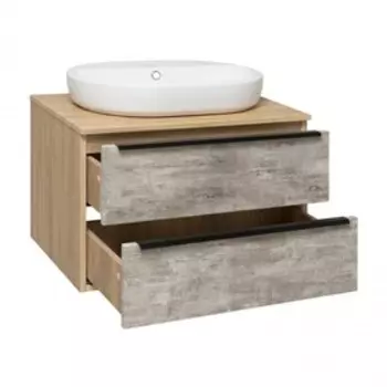 Тумба "Мальта 70" серый дуб, под накладную раковину