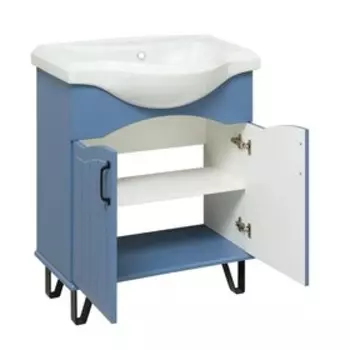 Тумба "Марсель 65" синяя с раковиной "Классик 65" 42 х 66 х 80 см