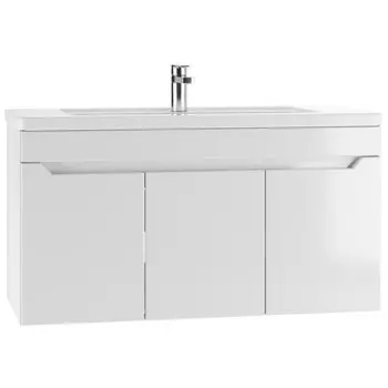 Тумба подвесная «Айсберг. Мечта», под раковину Mario 100, без ящика, 969434500 мм, цвет белый