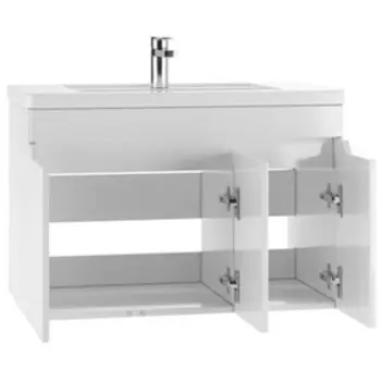 Тумба подвесная «Айсберг. Мечта», под раковину Mario 80, без ящика, 768434500 мм, цвет белый