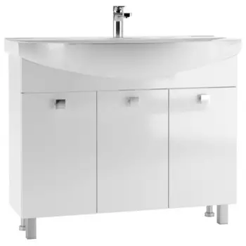 Тумба «Айсберг. Мега» под раковину Элеганс 105, без ящика, 1012341820 мм, цвет белый
