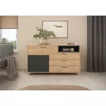 Тумба многофункциональная, 1400425800 мм, цвет дуб крафт золотой / графит