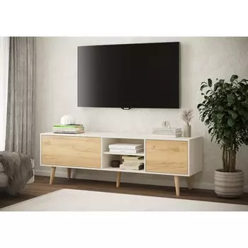 Тумба многофункциональная, 1740450560 мм, цвет дуб крафт золотой / кашемир серый