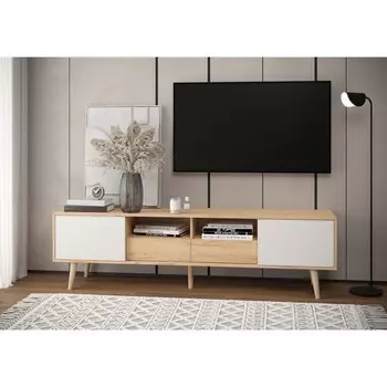 Тумба многофункциональная, 2000437553 мм, цвет дуб крафт золотой / кашемир серый