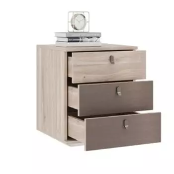 Тумба «Модерн 25.01», 400 × 420 × 560 мм, цвет дуб мария / бронза