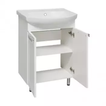 Тумба "Монро 55" с раковиной "Элеганс 55" 44 х 55 х 80 см