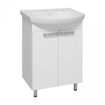 Тумба "Монро 55" с раковиной "Элеганс 55" 44 х 55 х 80 см