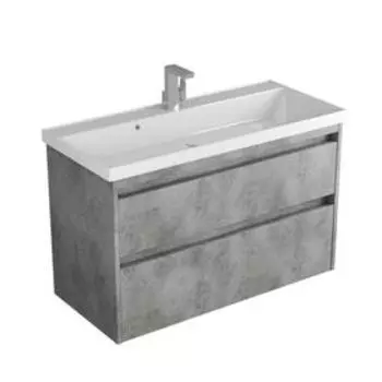 Тумба MUSKAT 100 темный камень с раковиной Classic 100