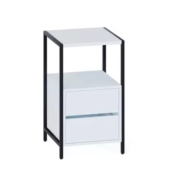 Тумба напольная «КТ 400», 2 ящика, на ножках, 449437755 мм, цвет белый