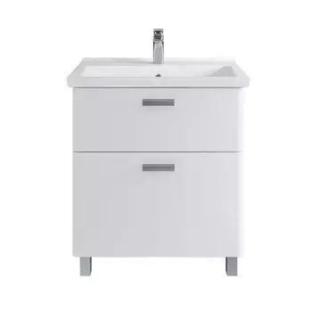 Тумба напольная SanStar "Gretta 70" с раковиной "Миранда 70", белая