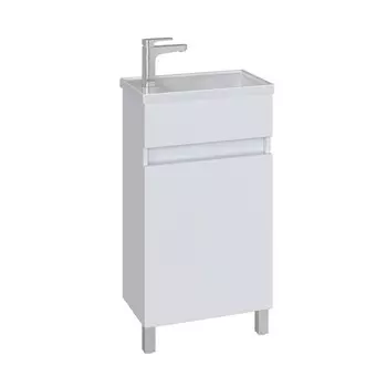 Тумба напольная SanStar "Квадро 45" с раковиной "Фостер 45", белая