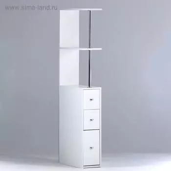Тумба напольная для ванной комнаты «Вега 2005», 3 ящика, 4802301610 мм, цвет белый