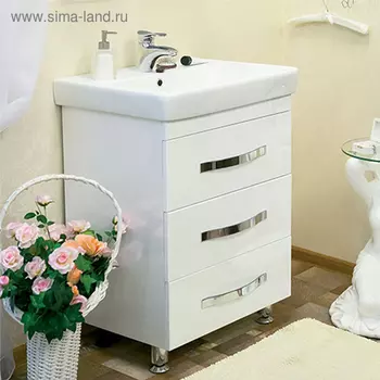 Тумба «Одри 80/2» напольная, с раковиной «Тигода 80»