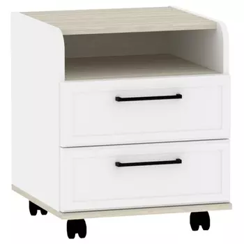 Тумба офисная Aurelio 94, 450450535 мм, цвет белый/блеквуд сатиновый