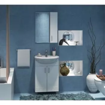 Тумба "Олимп 55" с раковиной "УЮТ 55" Rosa