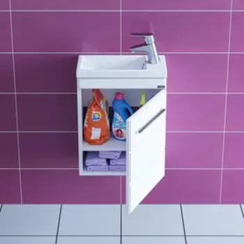 Тумба "Омега-40" подвесная с раковиной "Сомо 40"