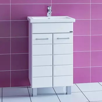 Тумба "Омега-50" напольная с раковиной "Фостер 50"