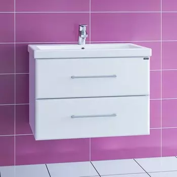 Тумба "Омега-70" 2 ящика, подвесная с раковиной "Фостер 70"