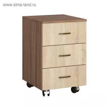 Тумба Орион, 400x435x600, Ясень шимо темный/Дуб сонома