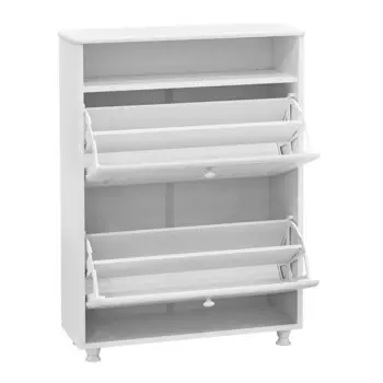 Тумба под обувь 2-х секционная «Монако», 636240892 мм, цвет белый