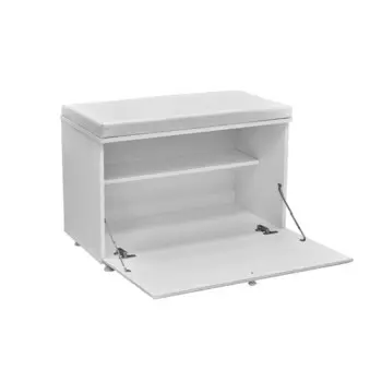 Тумба под обувь «Монако», 802432500 мм, цвет белый / кожзам сrocodil глянцевый белый