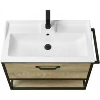 Тумба под раковину Aquaton «Лофт Фабрик 80» цвет дуб эндгрейн