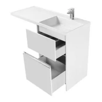 Тумба под раковину AQUATON Лондри 60 белый с фасадом 1A235901LH010