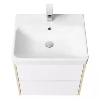 Тумба под раковину Aquaton «Сканди 55», цвет белая, дуб верона