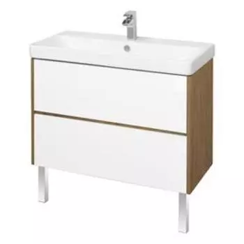 Тумба под раковину Aquaton «Сканди 90», цвет белая, дуб рустикальный