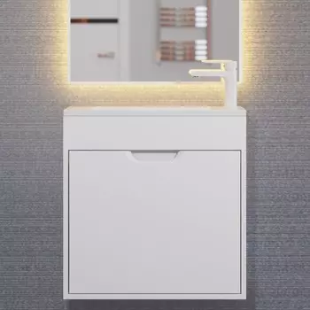 Тумба под раковину Uperwood Modul, 60 см, подвесная, матовая, белая