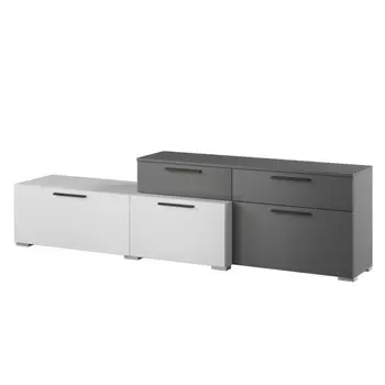 Тумба под ТВ «Альберо», 2100417570 мм, цвет белый/графит серый