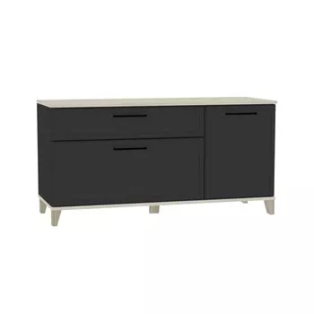 Тумба под ТВ Aurelio 33, 1200455607 мм, цвет антрацит/блеквуд сатиновый