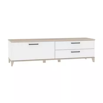 Тумба под ТВ Aurelio 3, 1600455447 мм, цвет белый/блеквуд сатиновый